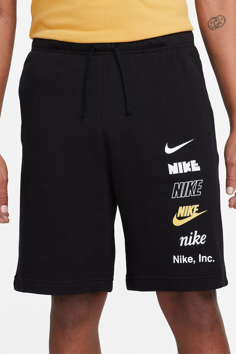 Nike Къс панталон с памук с лого - Pepit.bg