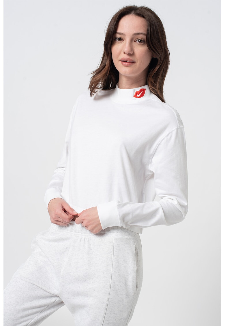 Nike Къс суитшърт с бродерии - Pepit.bg