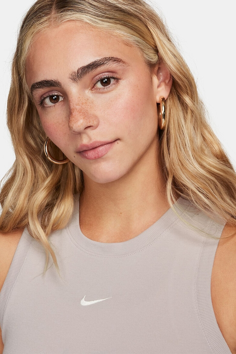 Nike Къс топ с лиосел с лого - Pepit.bg