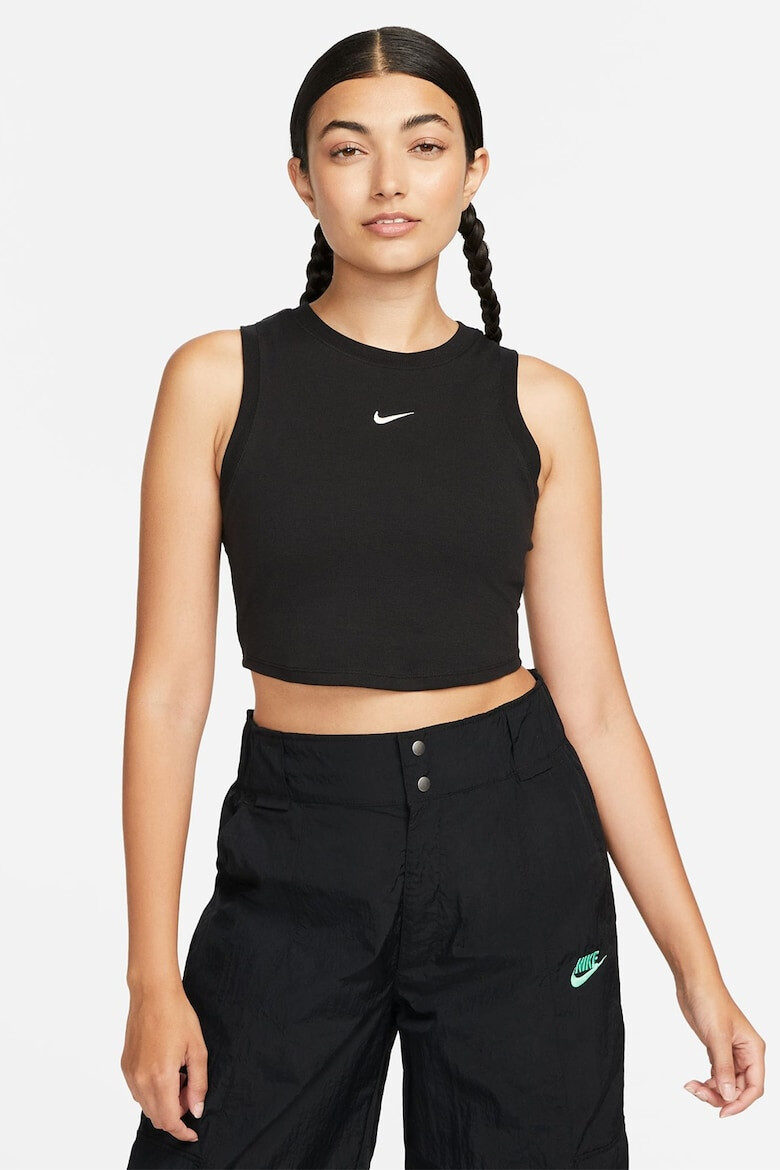 Nike Къс топ с лиосел с лого - Pepit.bg