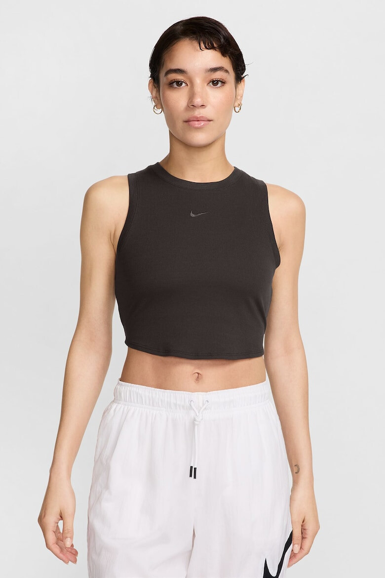 Nike Къс топ с лиосел с лого - Pepit.bg