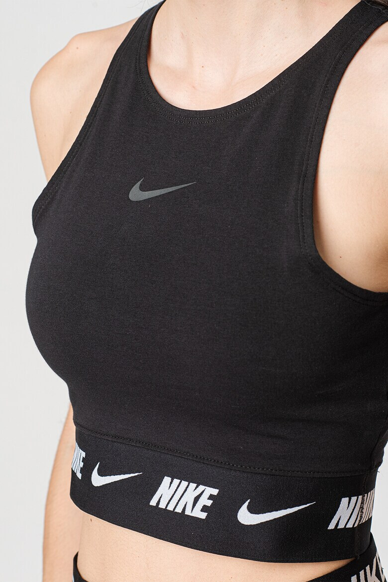 Nike Къс топ Sportswear с лого - Pepit.bg