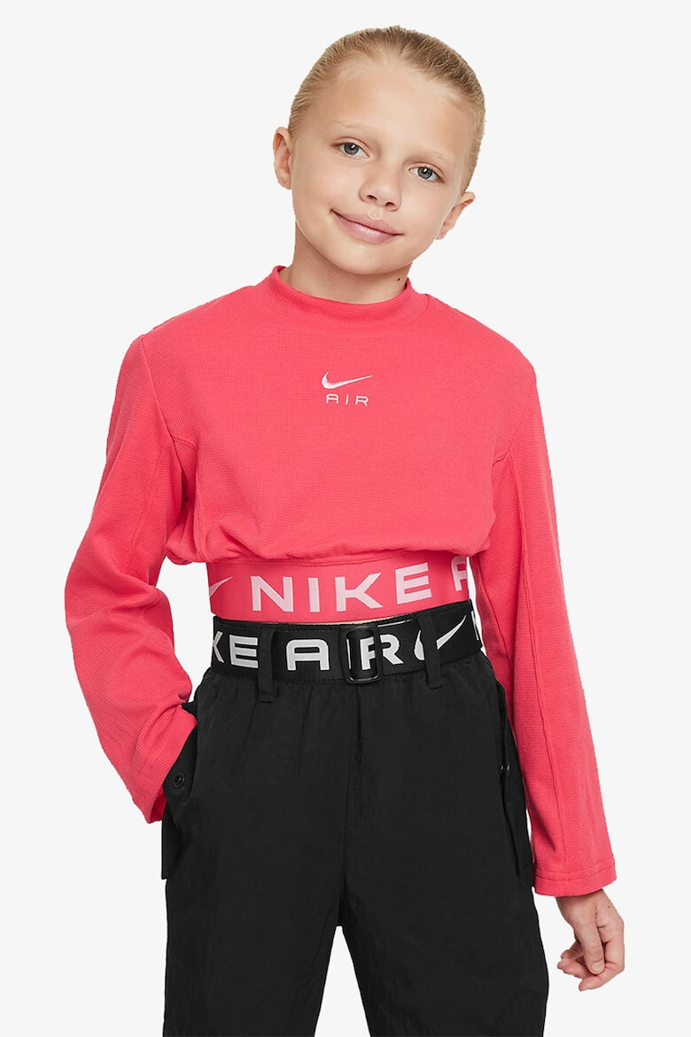 Nike Къса блуза Logo Air с еластична талия - Pepit.bg