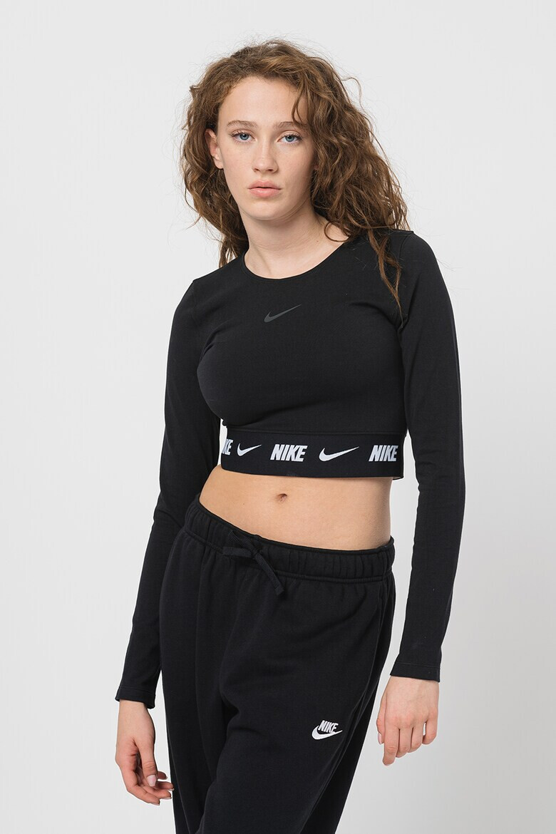 Nike Къса блуза с лого - Pepit.bg