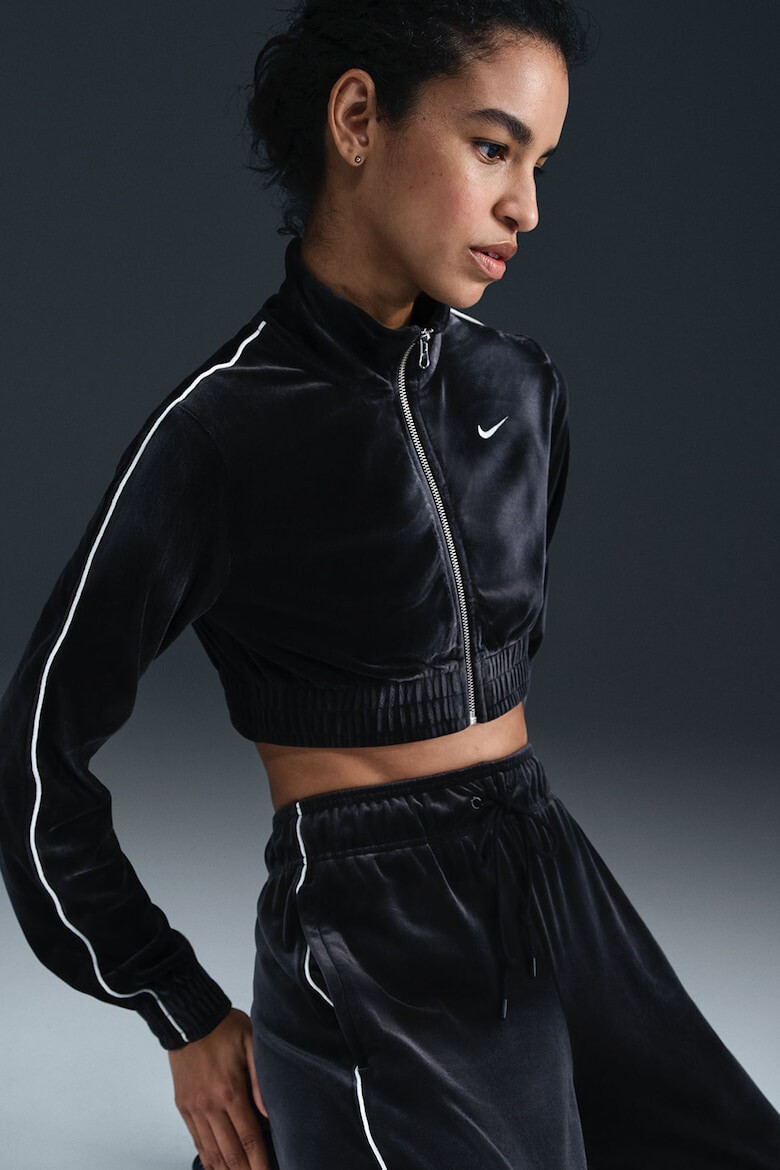 Nike Къса блуза с цип - Pepit.bg