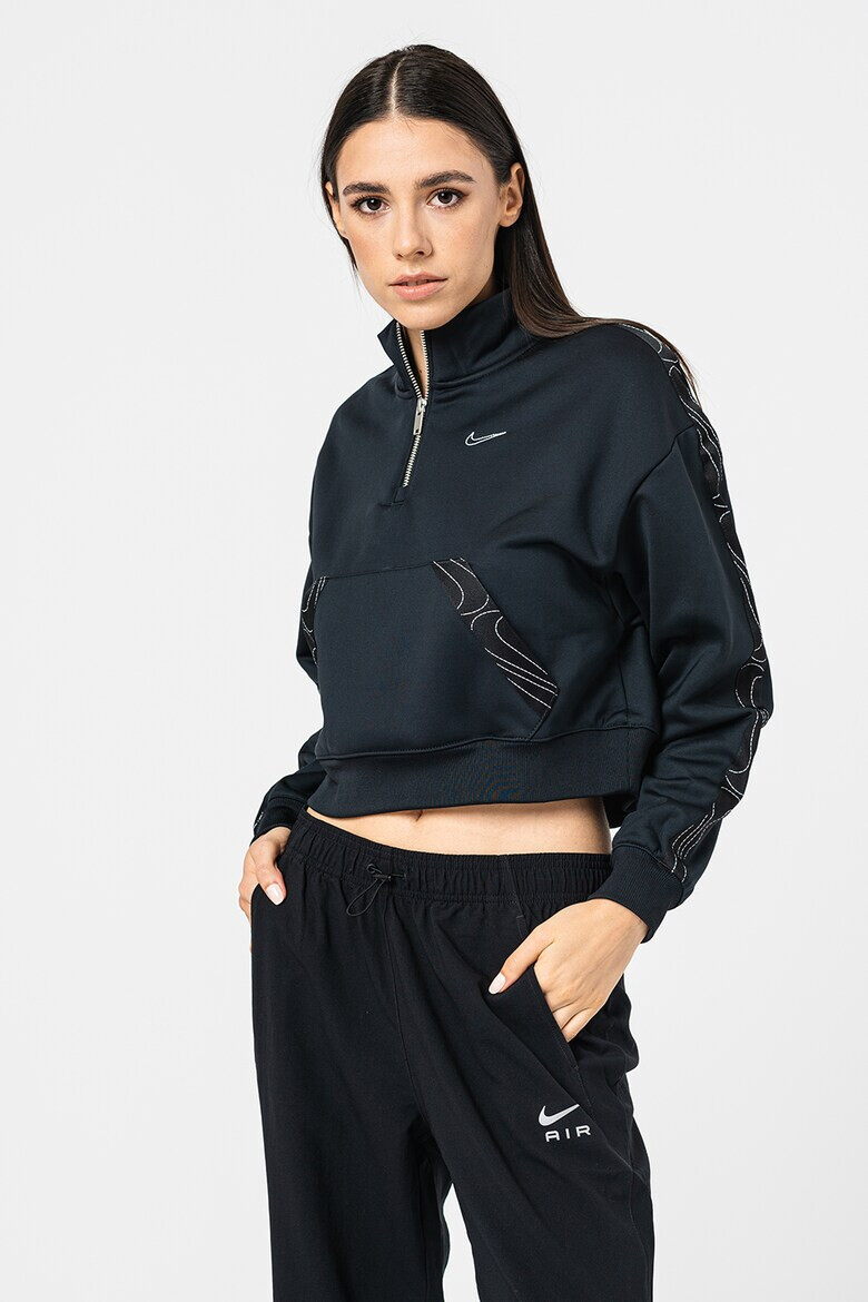 Nike Къса фитнес блуза Therma-FIT с къс цип - Pepit.bg