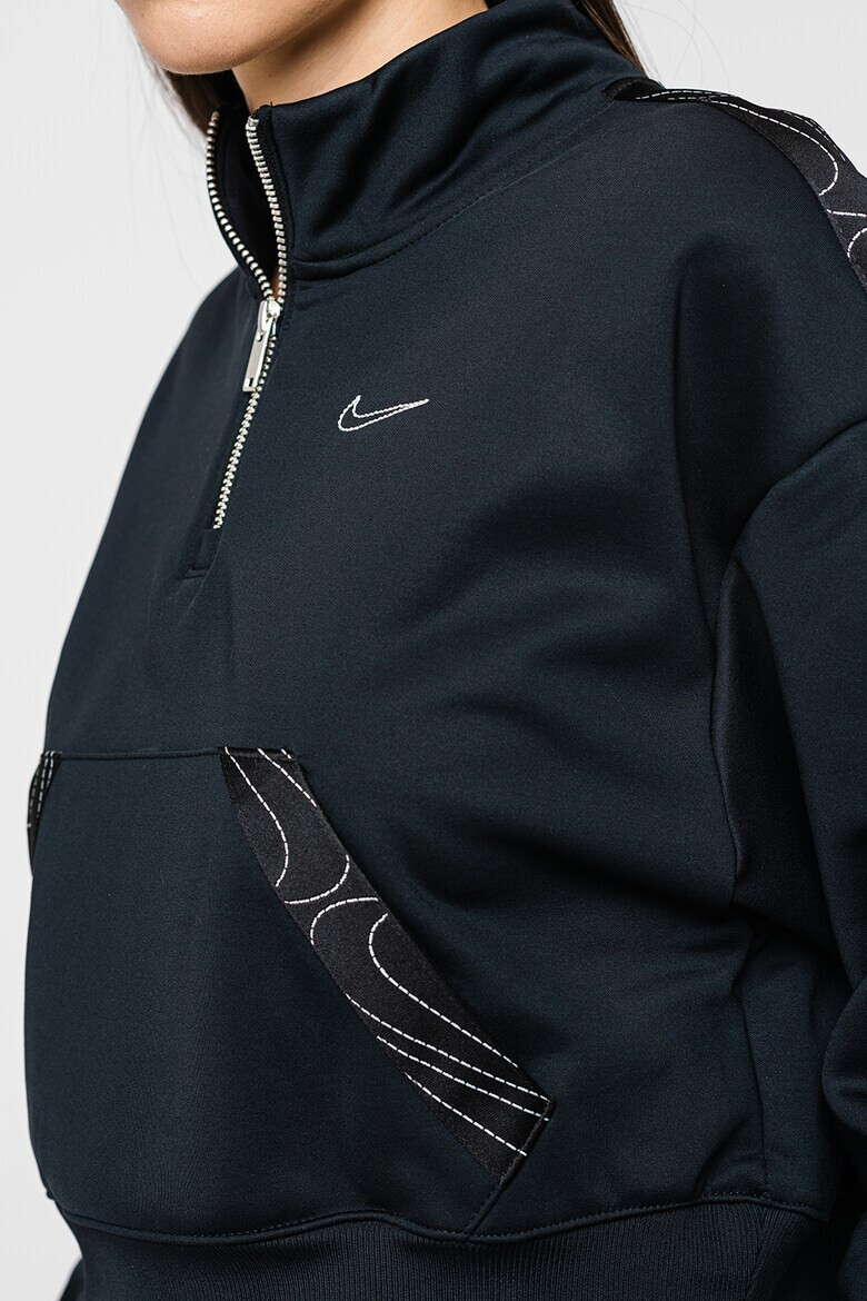 Nike Къса фитнес блуза Therma-FIT с къс цип - Pepit.bg