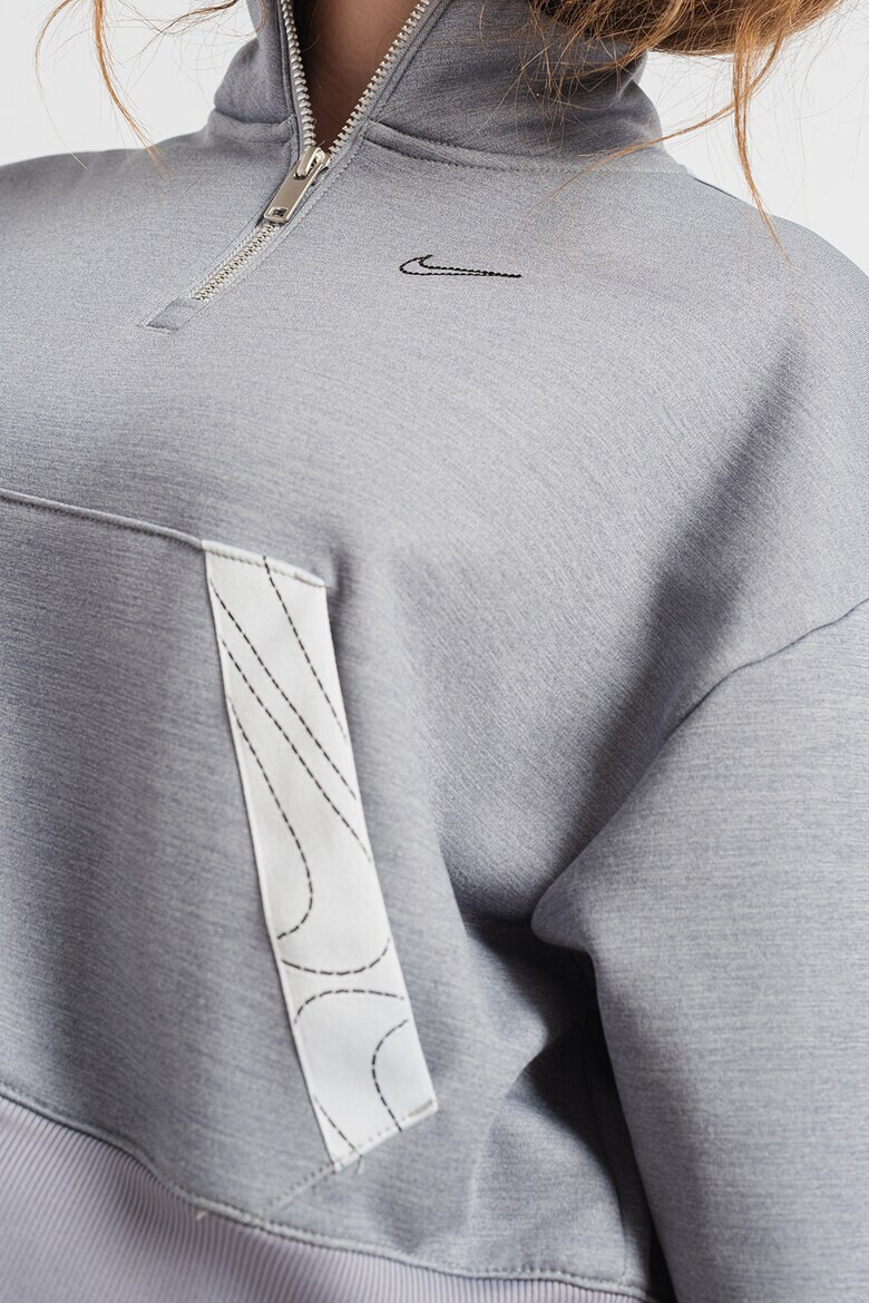 Nike Къса фитнес блуза Therma-FIT с къс цип - Pepit.bg