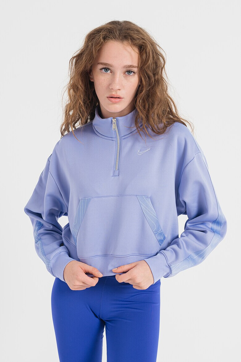 Nike Къса фитнес блуза Therma-FIT с къс цип - Pepit.bg