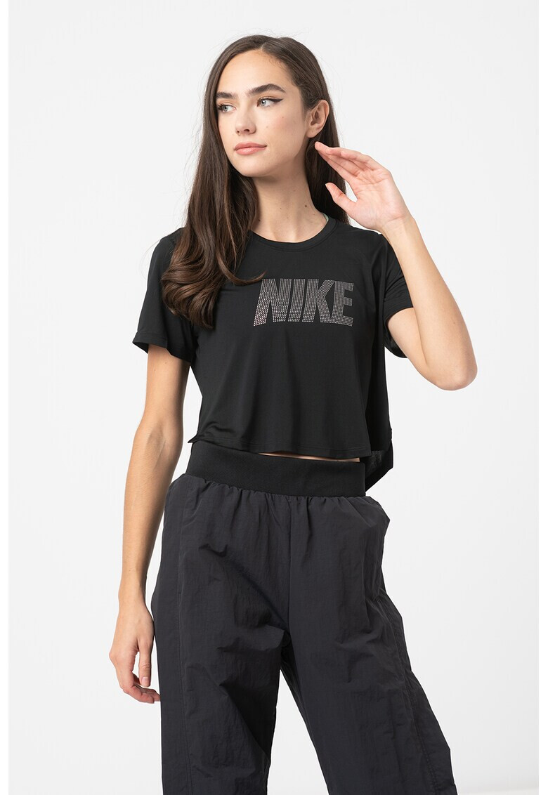 Nike Къса фитнес тениска с лого - Pepit.bg