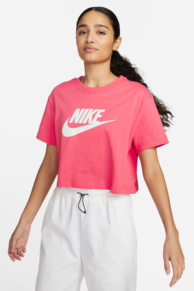 Nike Къса памучна тениска Essentials с лого - Pepit.bg