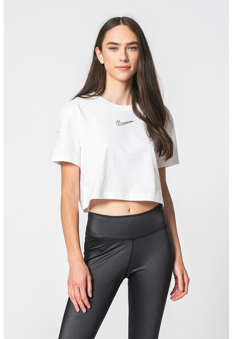 Nike Къса памучна тениска с лого - Pepit.bg