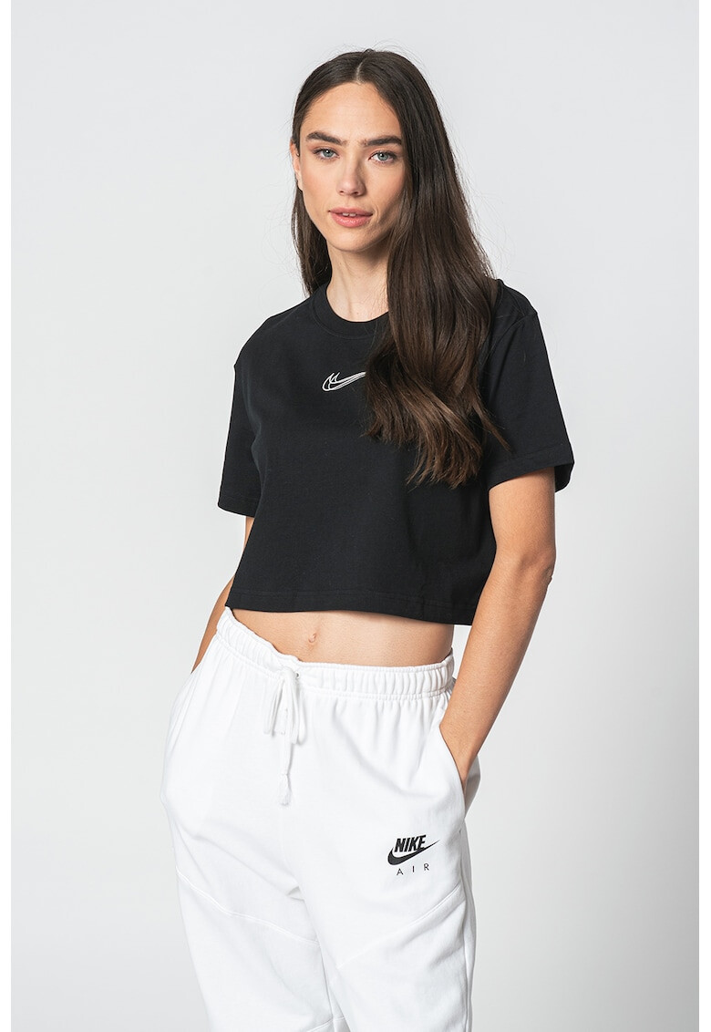 Nike Къса памучна тениска с лого - Pepit.bg