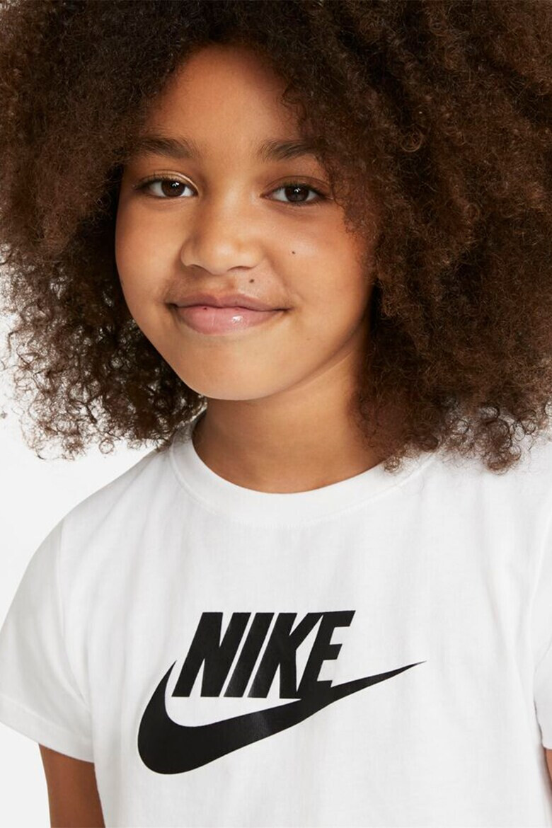 Nike Къса памучна тениска с лого - Pepit.bg