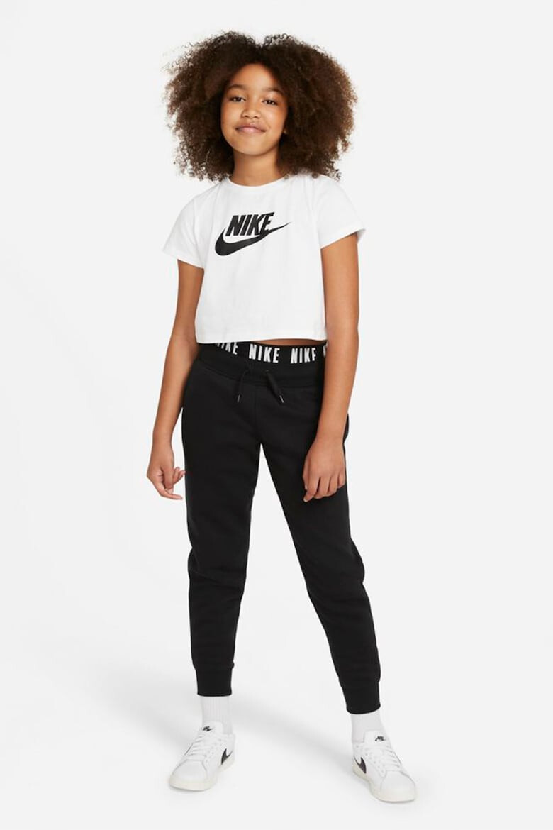 Nike Къса памучна тениска с лого - Pepit.bg