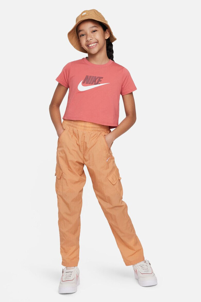 Nike Къса памучна тениска с лого - Pepit.bg