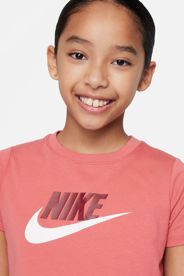 Nike Къса памучна тениска с лого - Pepit.bg