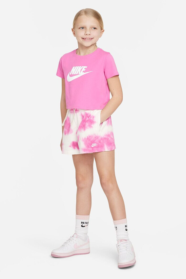 Nike Къса памучна тениска с лого - Pepit.bg