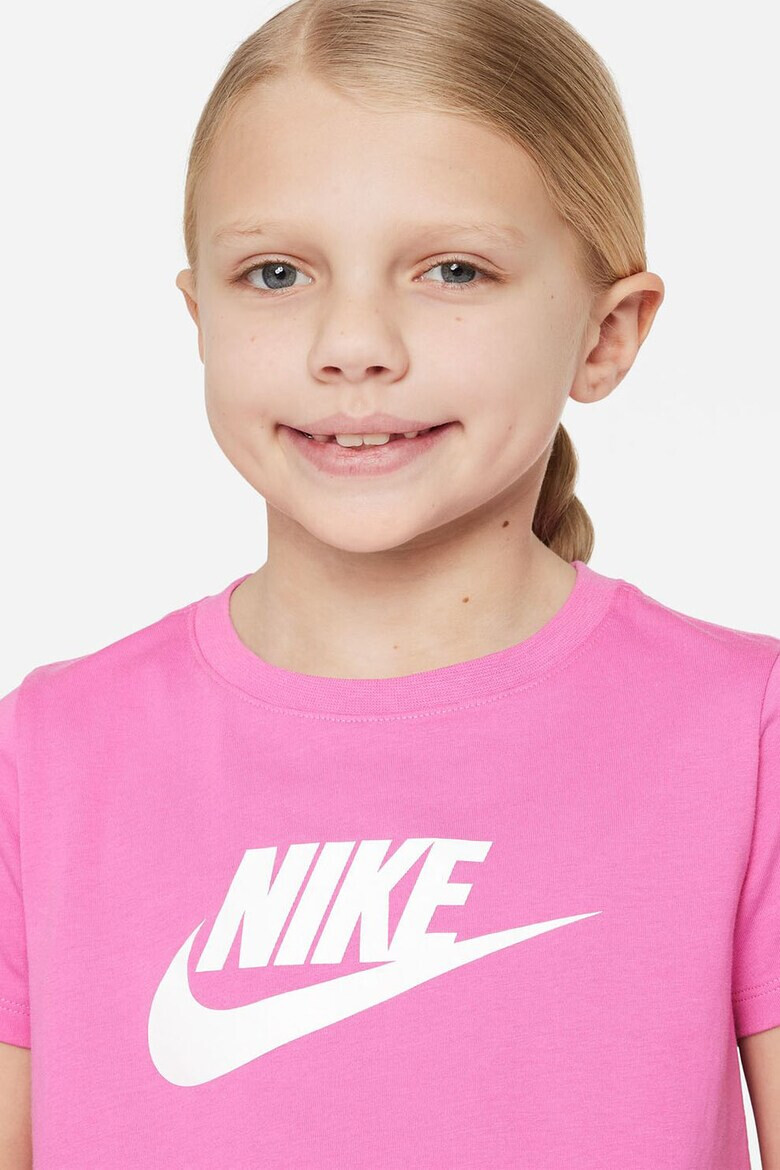 Nike Къса памучна тениска с лого - Pepit.bg