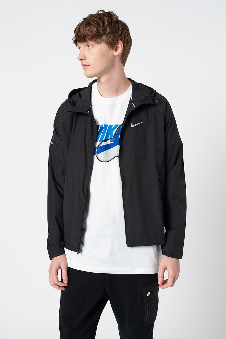 Nike Непромокаемо яке за бягане Repel Miler - Черен - Pepit.bg