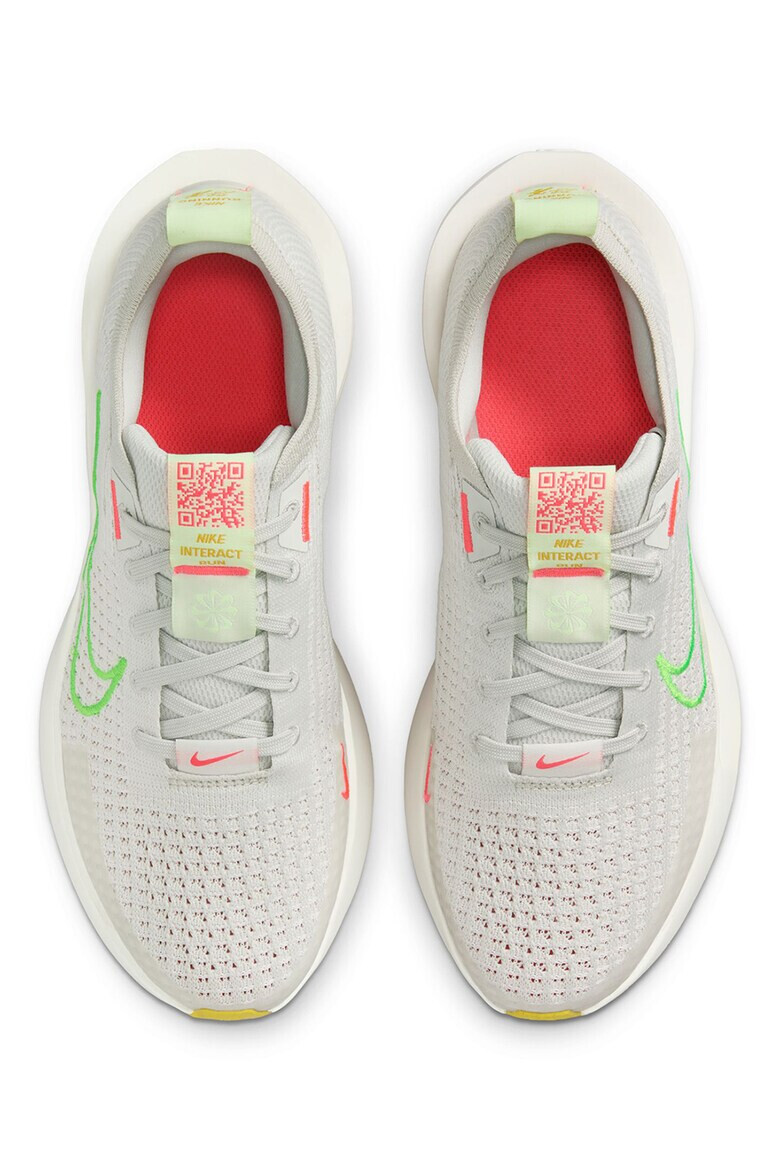 Nike Обувки Interact Interact Road за бягане - Светло сив/Лайм зелено - Pepit.bg