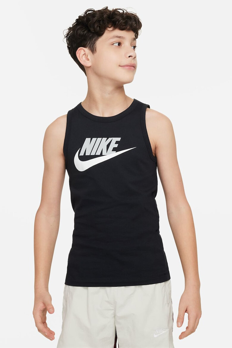 Nike Памучен топ с лого - Pepit.bg