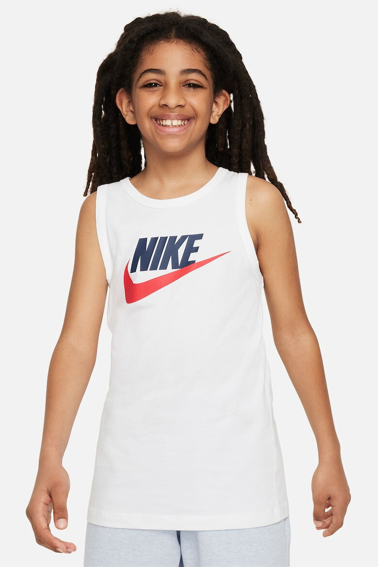 Nike Памучен топ с лого - Pepit.bg