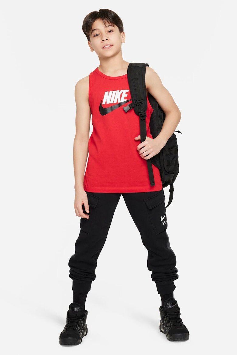 Nike Памучен топ с лого - Pepit.bg