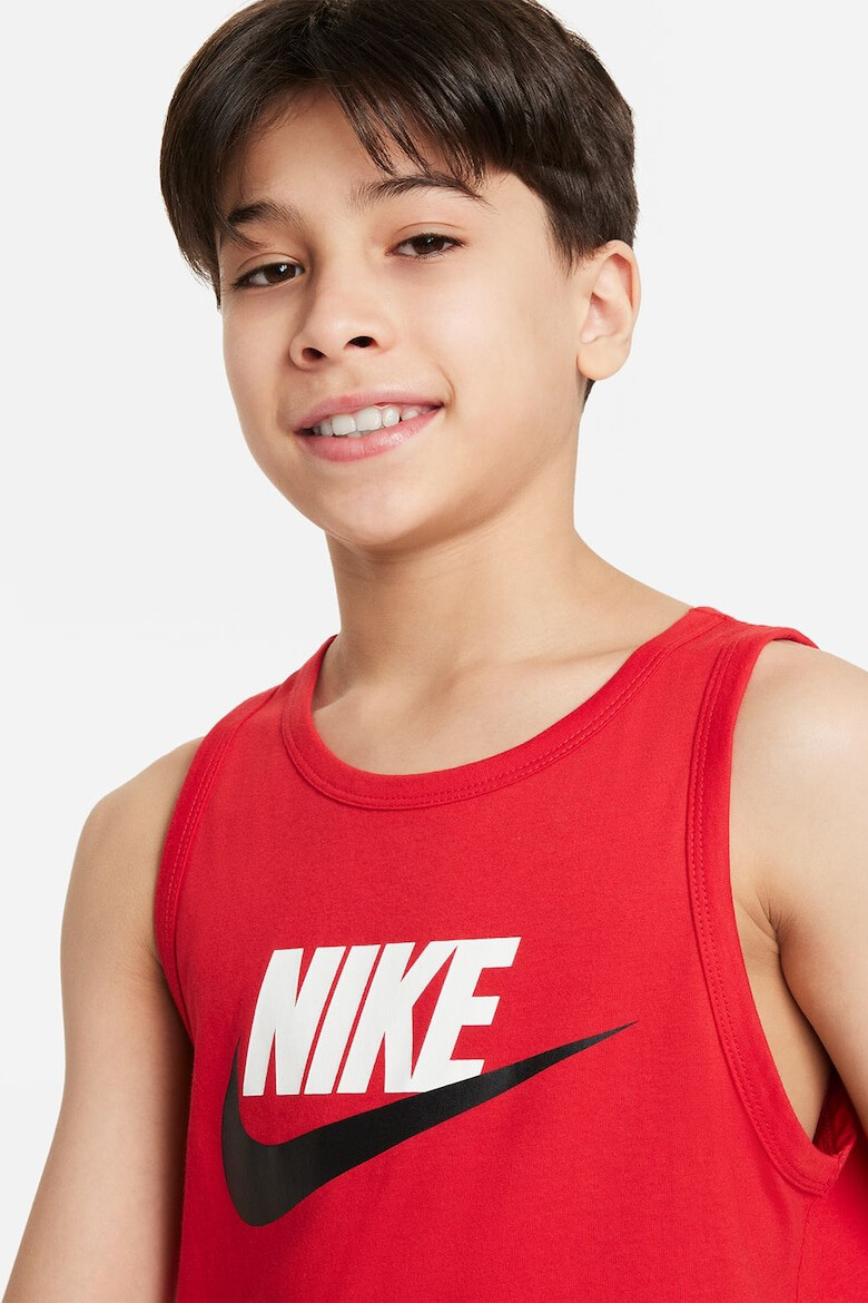 Nike Памучен топ с лого - Pepit.bg