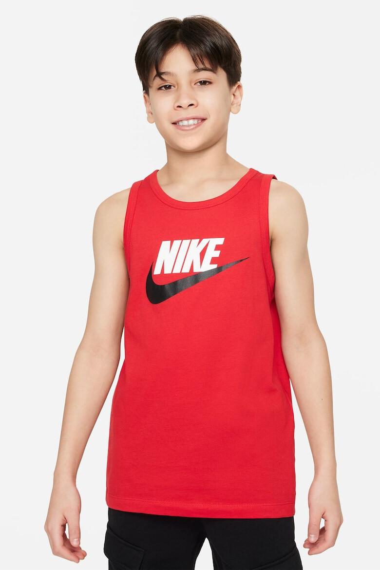 Nike Памучен топ с лого - Pepit.bg