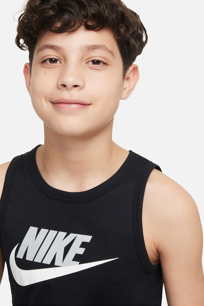 Nike Памучен топ с лого - Pepit.bg