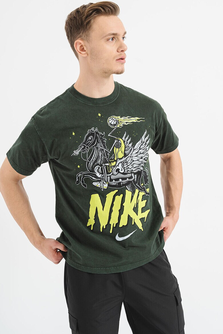 Nike Памучна тениска с шарка - Pepit.bg