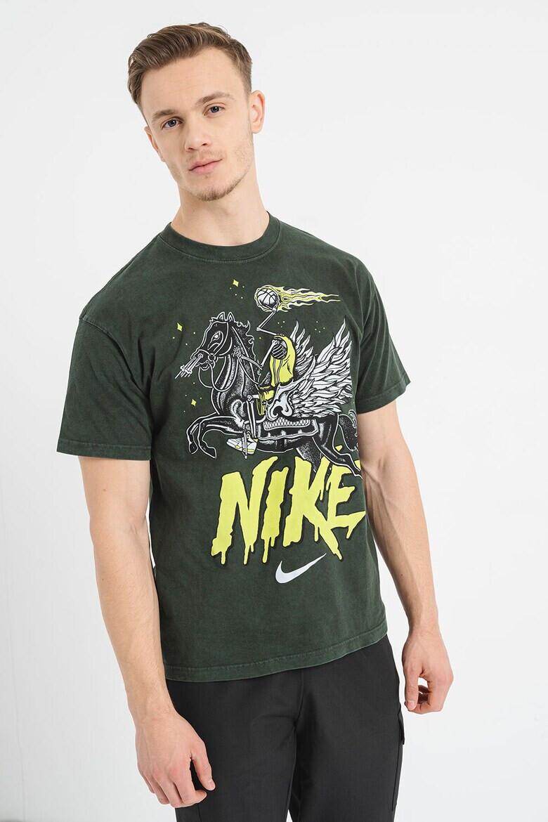 Nike Памучна тениска с шарка - Pepit.bg
