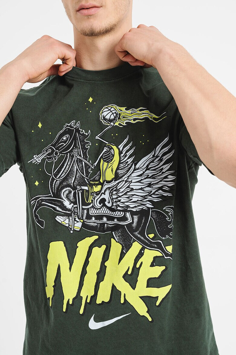 Nike Памучна тениска с шарка - Pepit.bg