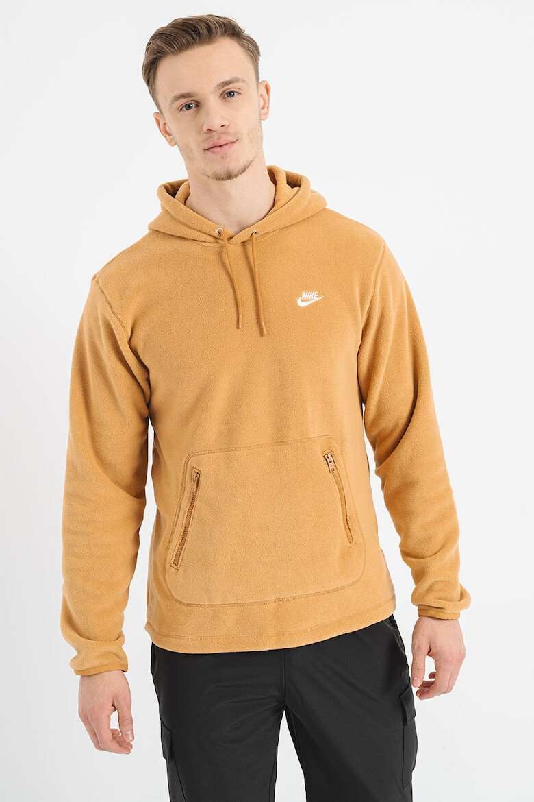 Nike Плюшено худи с цип и джоб кенгуру - Pepit.bg