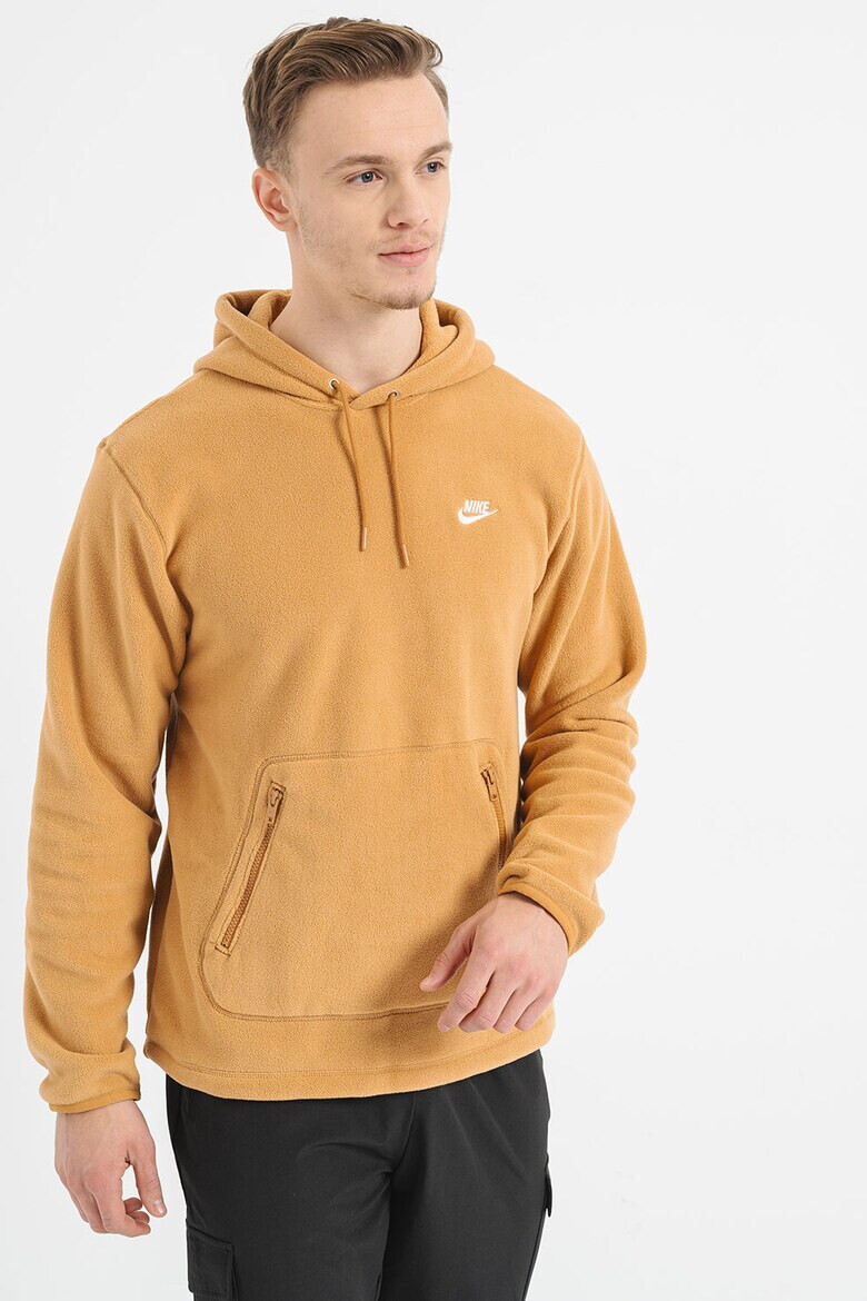 Nike Плюшено худи с цип и джоб кенгуру - Pepit.bg