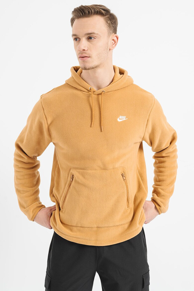 Nike Плюшено худи с цип и джоб кенгуру - Pepit.bg