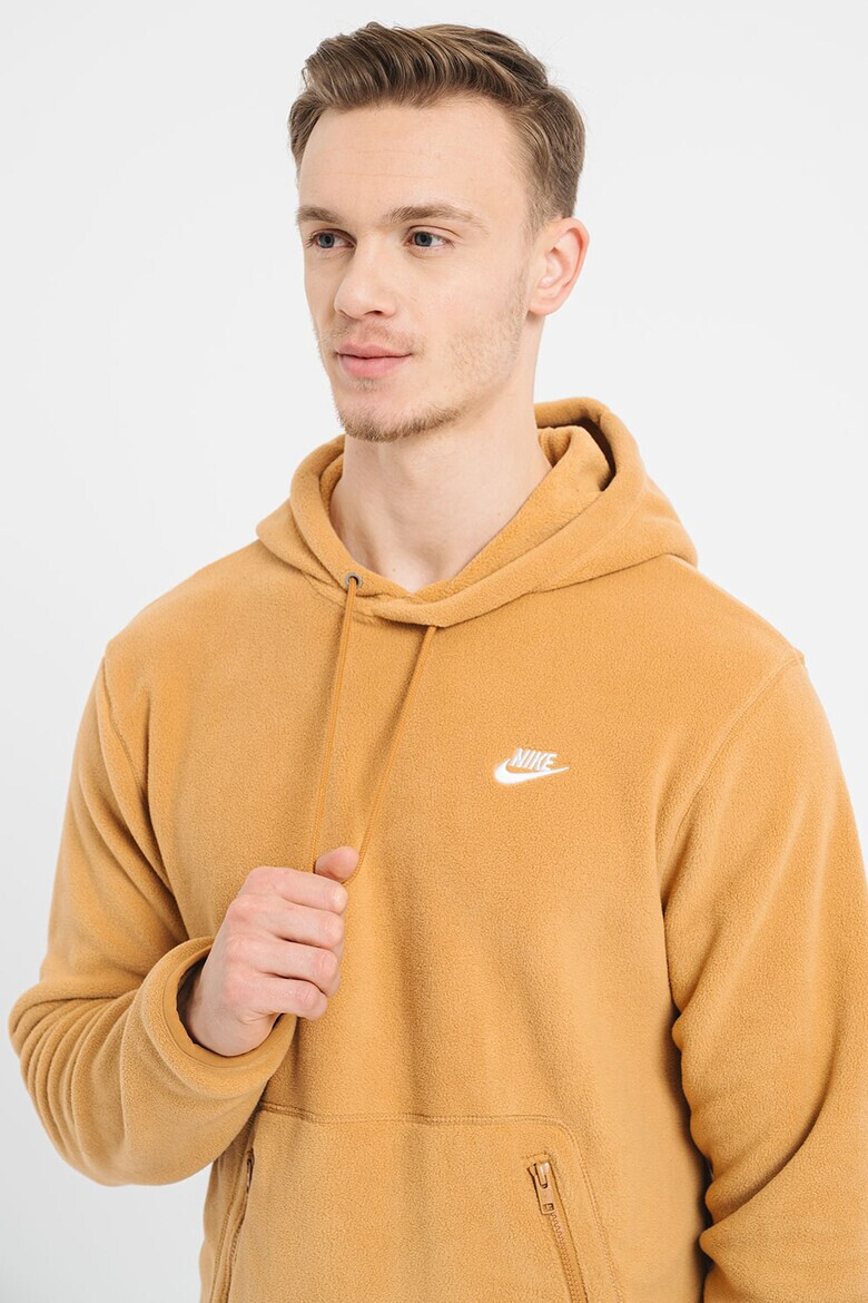 Nike Плюшено худи с цип и джоб кенгуру - Pepit.bg