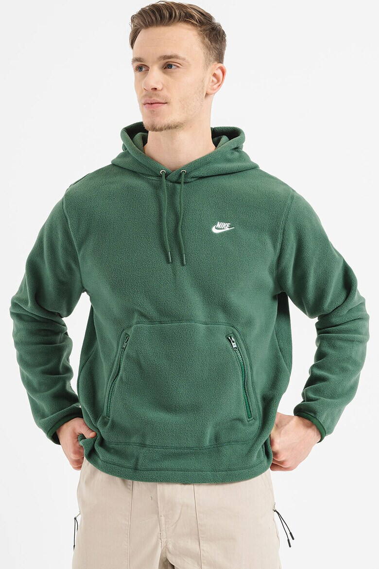 Nike Плюшено худи с цип и джоб кенгуру - Pepit.bg