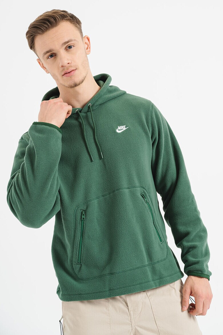 Nike Плюшено худи с цип и джоб кенгуру - Pepit.bg