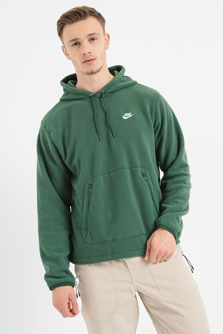 Nike Плюшено худи с цип и джоб кенгуру - Pepit.bg