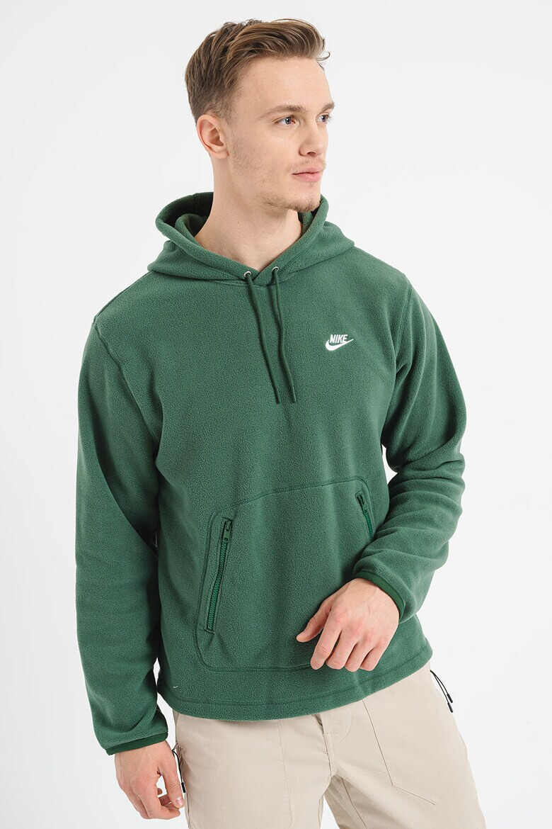 Nike Плюшено худи с цип и джоб кенгуру - Pepit.bg