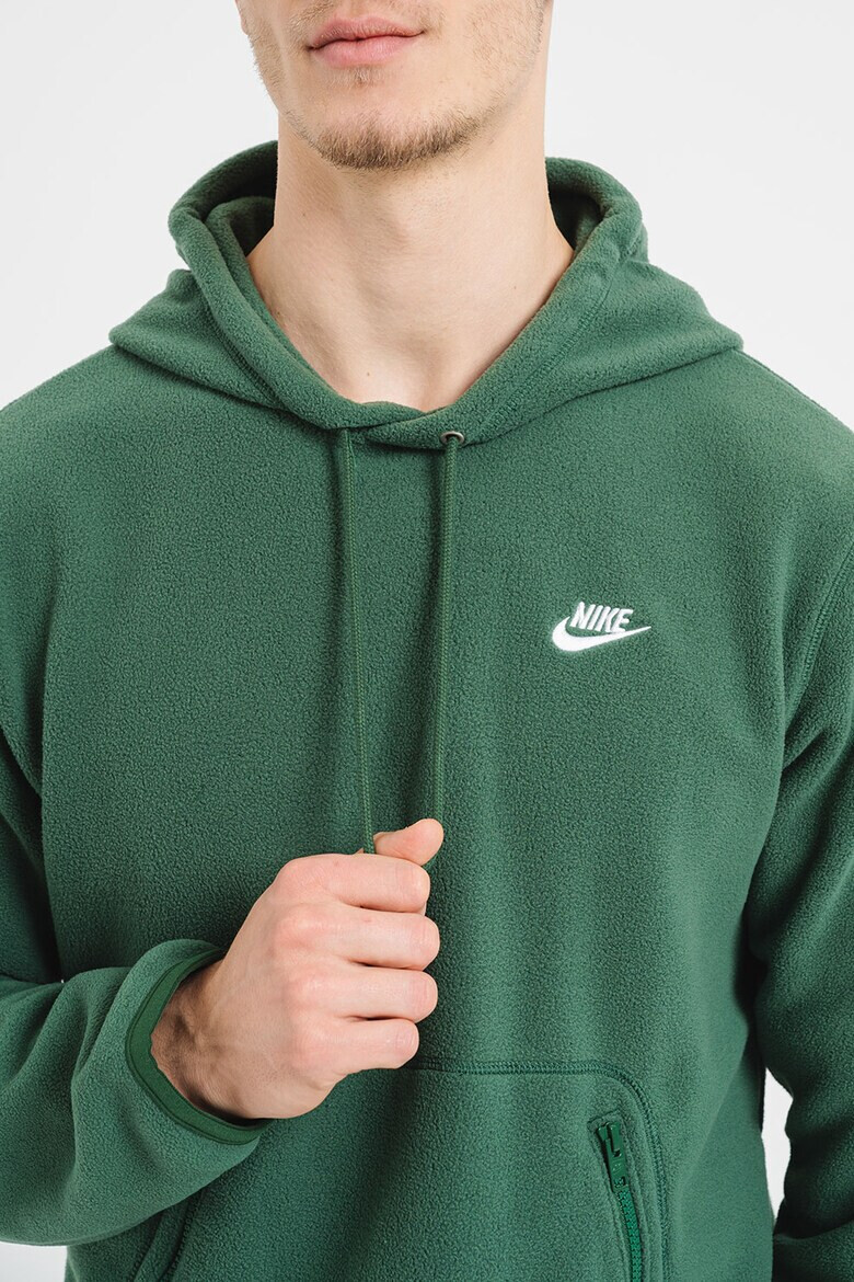 Nike Плюшено худи с цип и джоб кенгуру - Pepit.bg