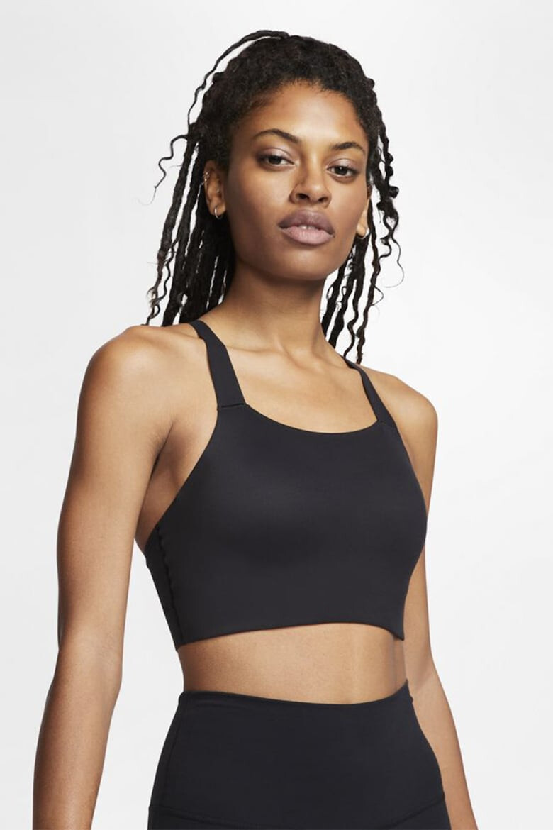 Nike Спортен сутиен Swoosh Luxe Dri-FIT с кръстосани презрамки - Pepit.bg