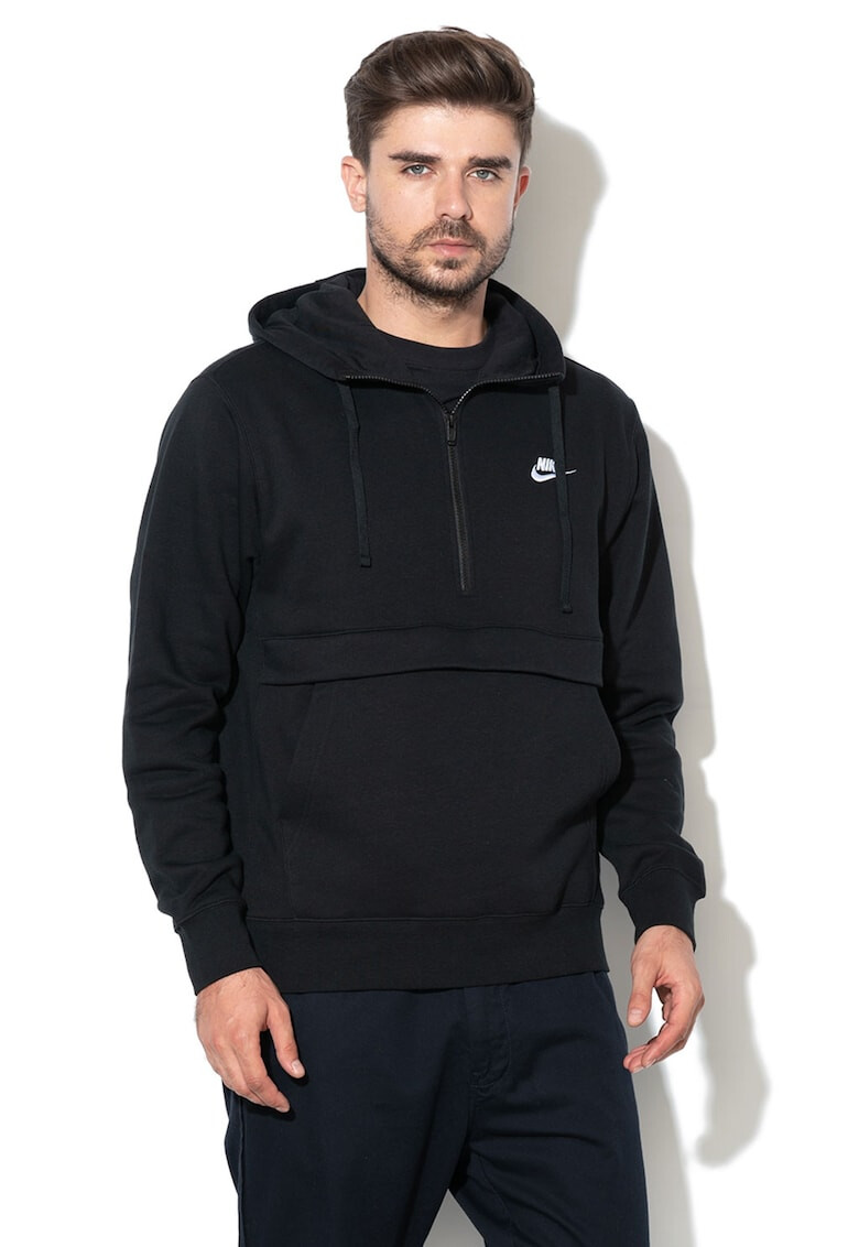 Nike Суитшърт с качулка и цепка с цип - Pepit.bg