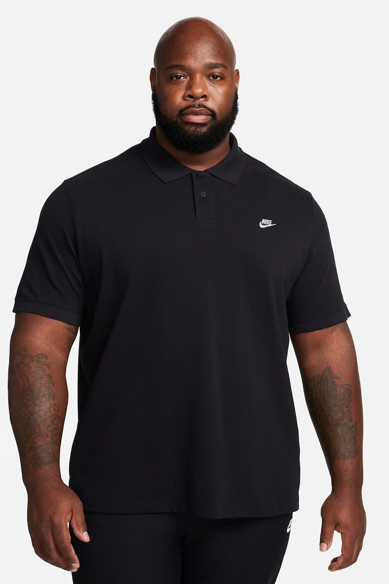 Nike Тениска от пике с яка и лого - Pepit.bg