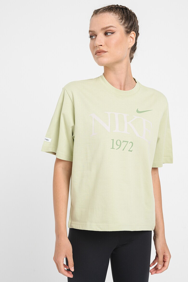 Nike Тениска с лого и паднали ръкави - Pepit.bg