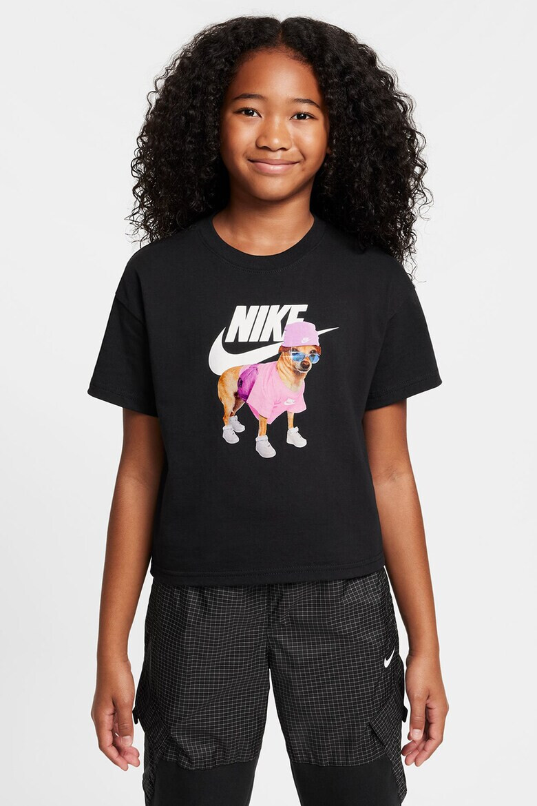 Nike Тениска с лого и принт - Pepit.bg