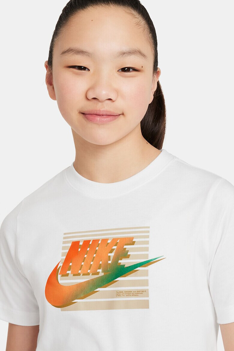 Nike Тениска с овално деколте и лого - Pepit.bg