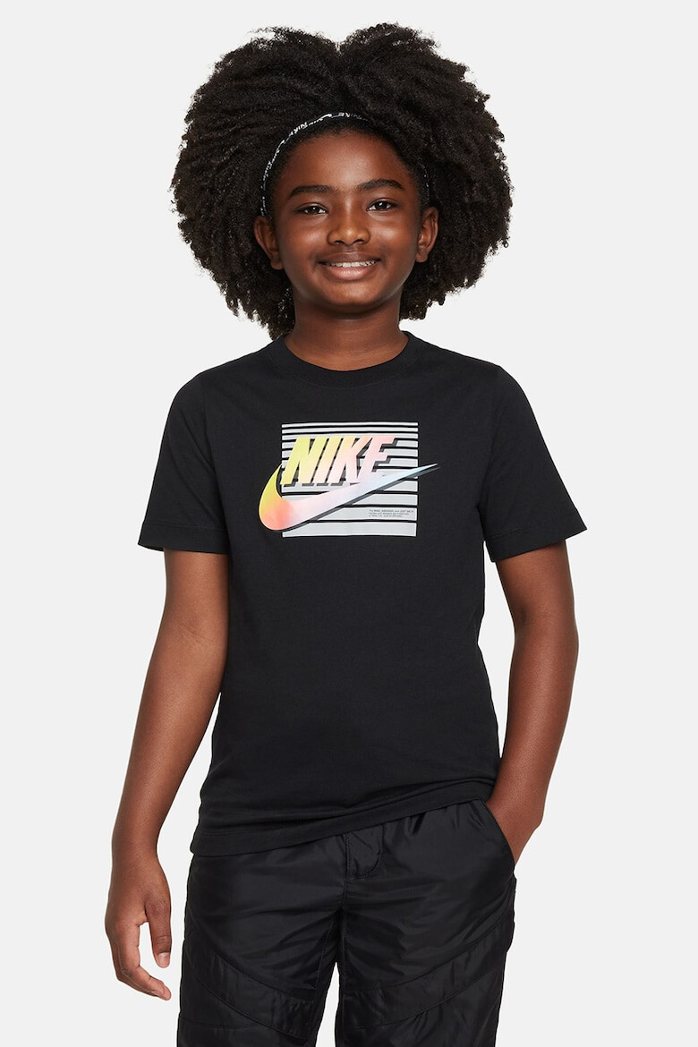 Nike Тениска с овално деколте и лого - Pepit.bg